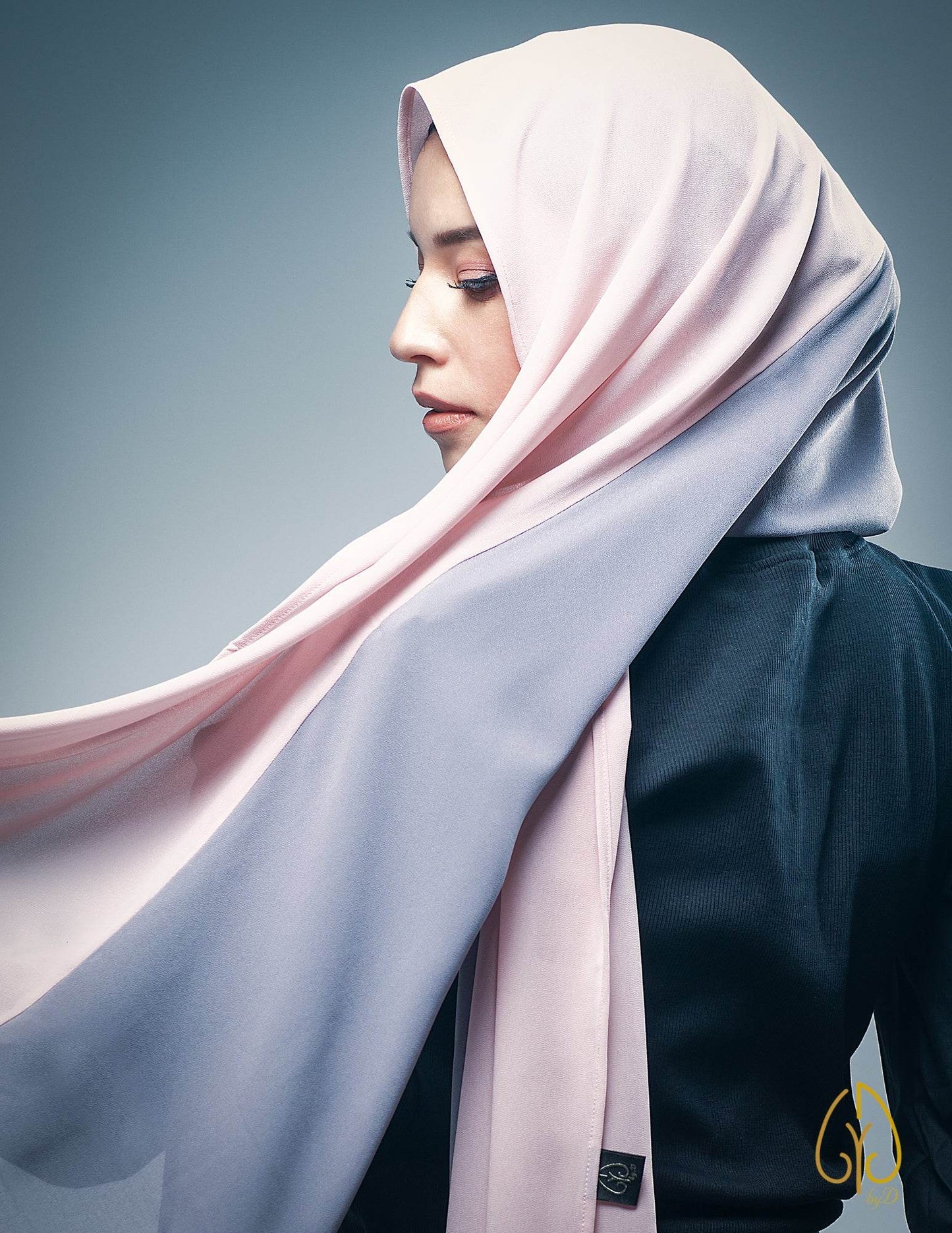 The Delicate Grey x Powder Rose - By.D Scarves
