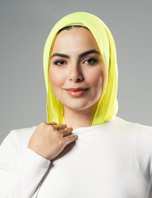 Mini Chiffon Neon Yellow