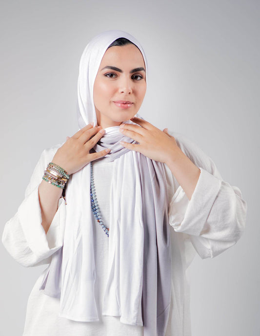 Light Grey / White - By.D Scarves