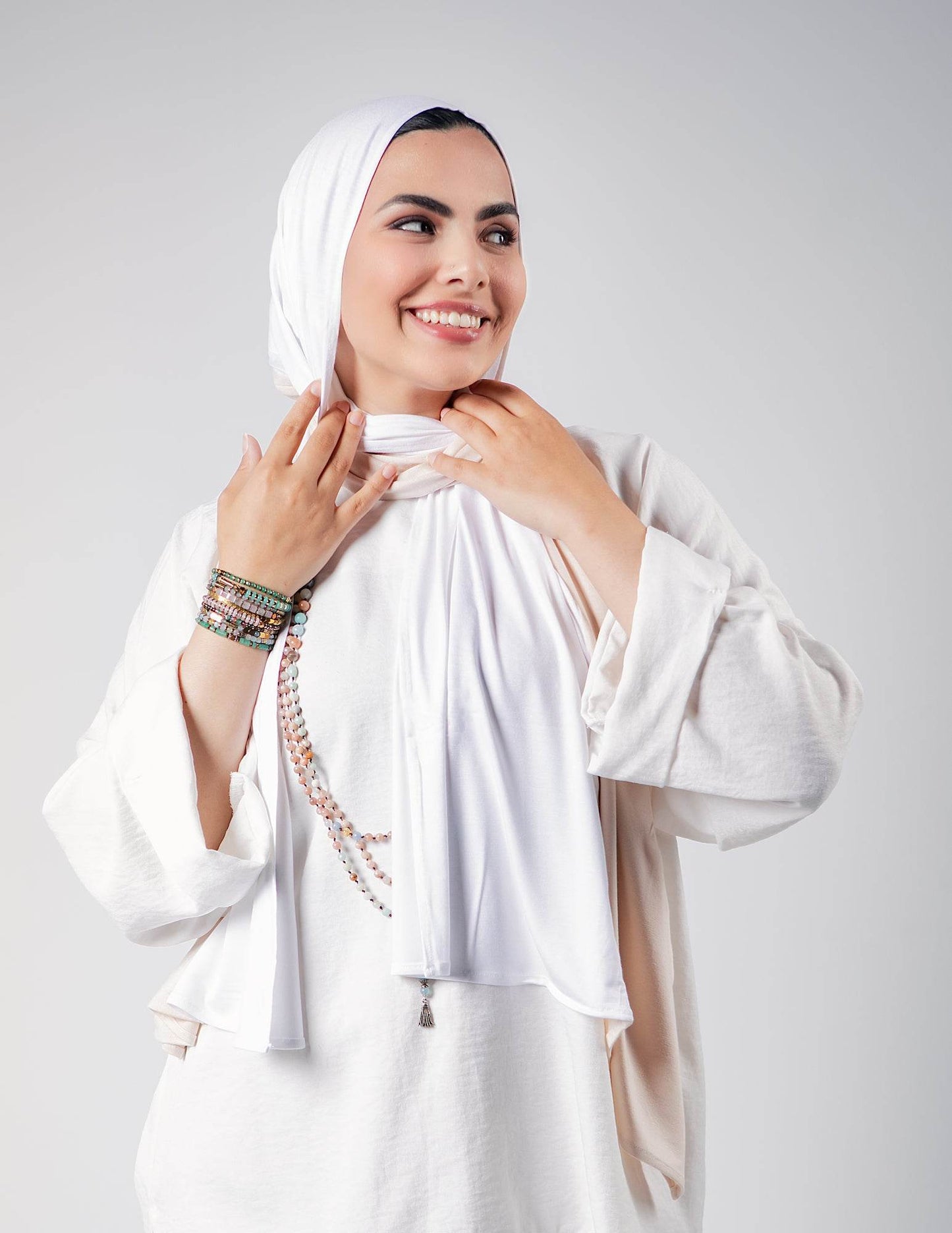 Creme / White - By.D Scarves