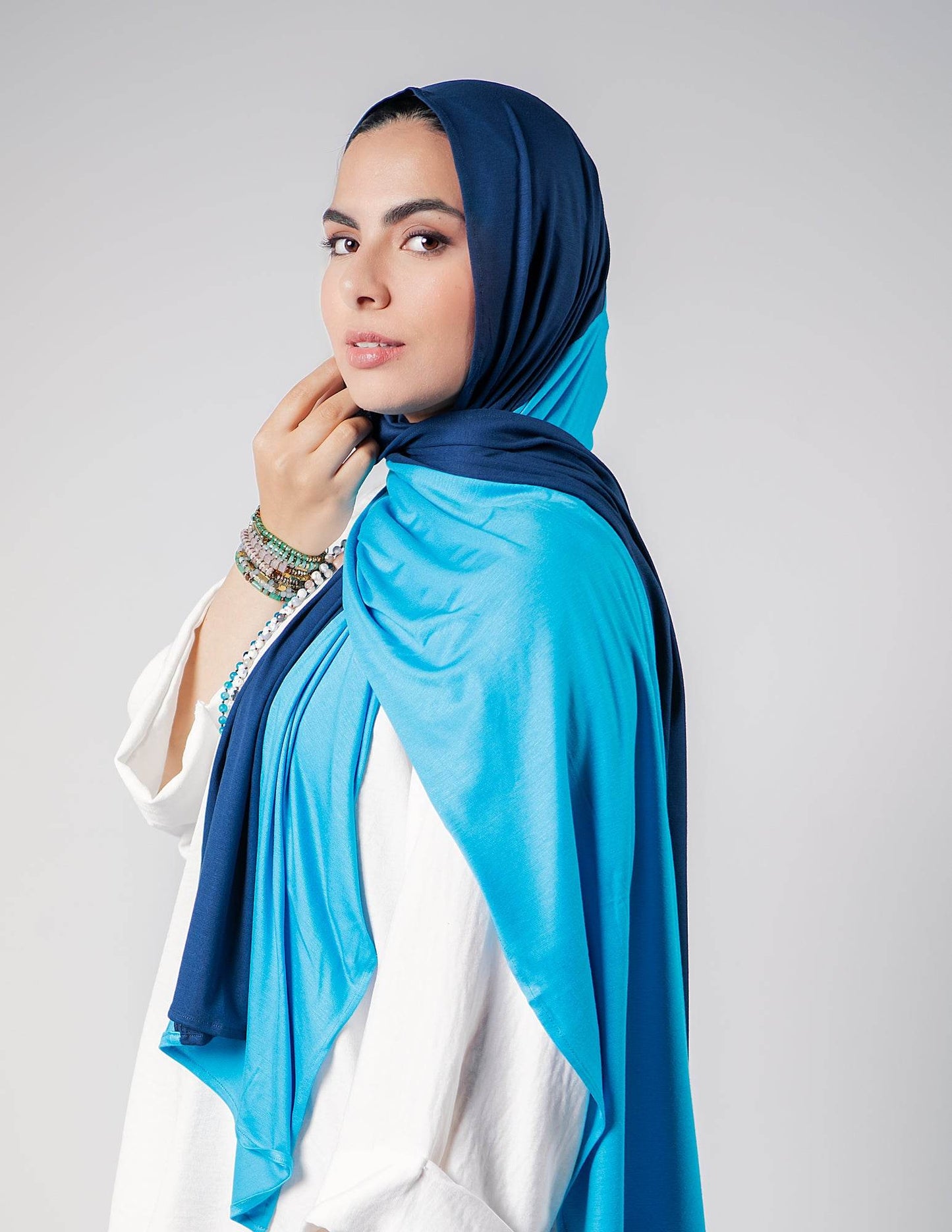 Navy / Azure - By.D Scarves