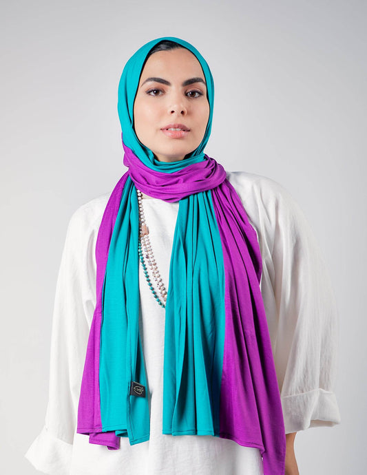 Turquoise / Violet - By.D Scarves
