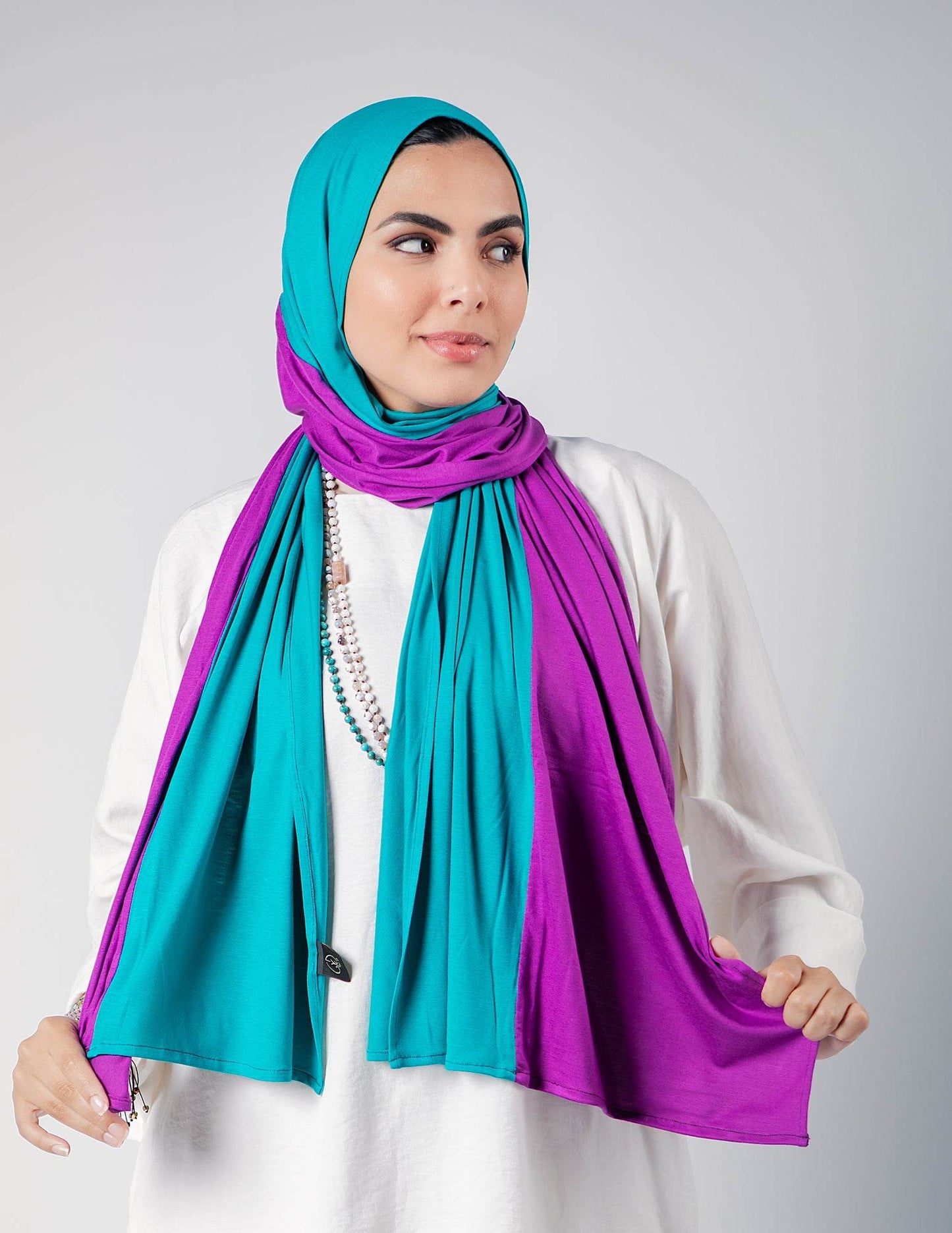 Turquoise / Violet - By.D Scarves