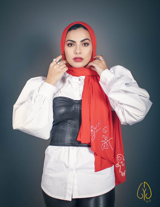 The Wonderland (Red) - By.D Scarves