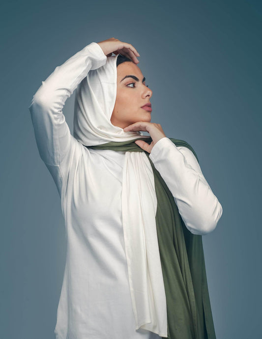 Olive / Pearl - By.D Scarves