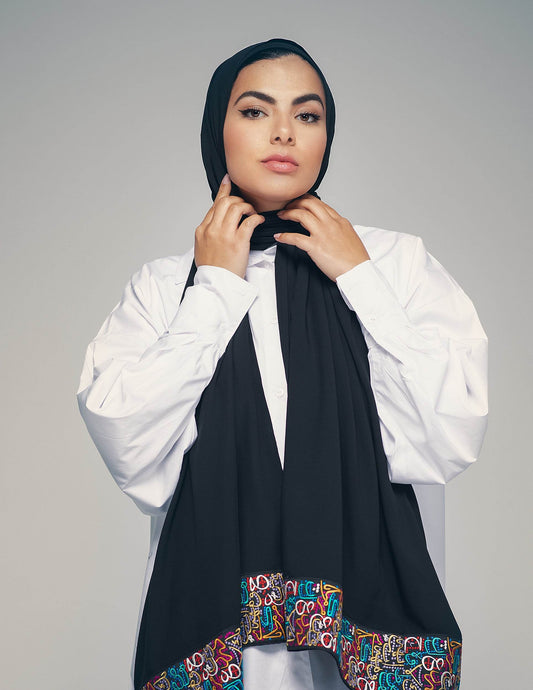 Arabic Calligraphy Black - By.D Scarves