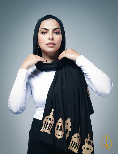 Golden Ramadan Nights - By.D Scarves