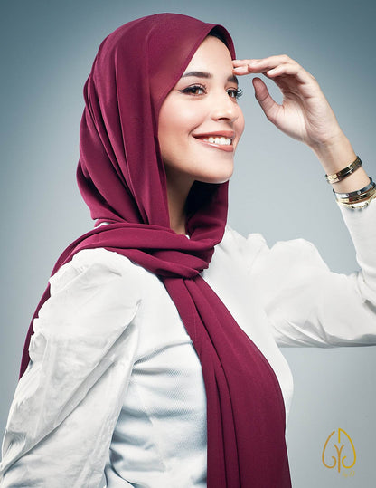 The Delicate Burgundy - By.D Scarves
