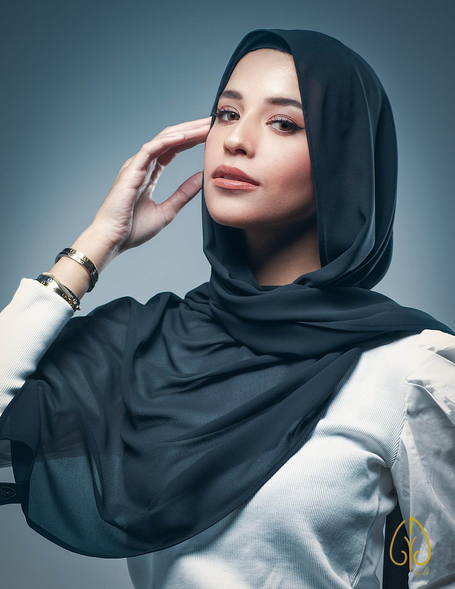 The Delicate Black - By.D Scarves