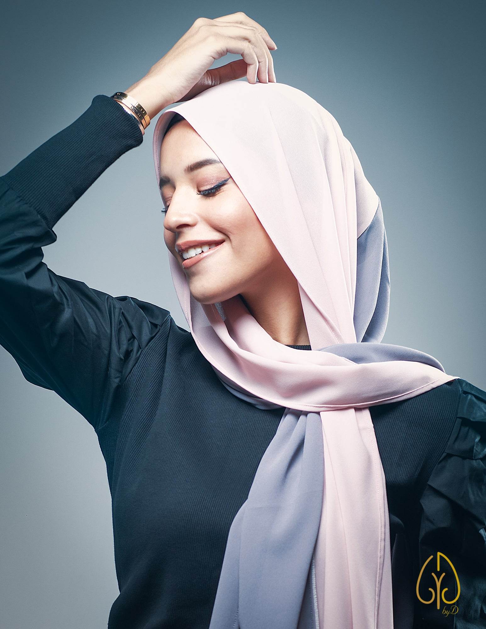 The Delicate Grey x Powder Rose - By.D Scarves