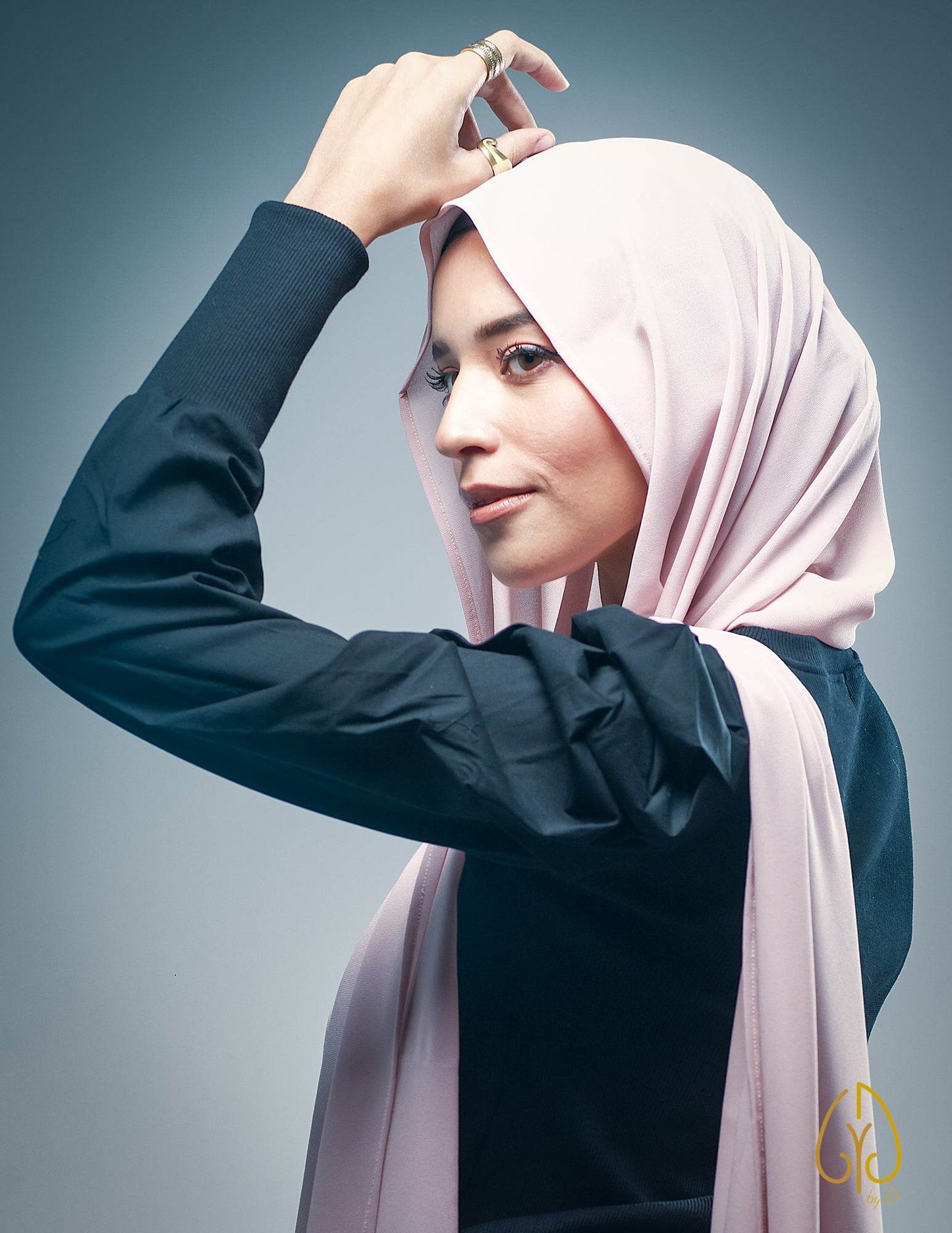 The Delicate Powder Rose - By.D Scarves