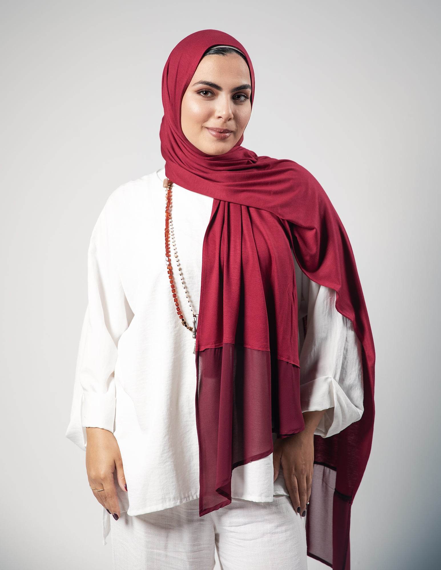 Charming Burgundy - By.D Scarves