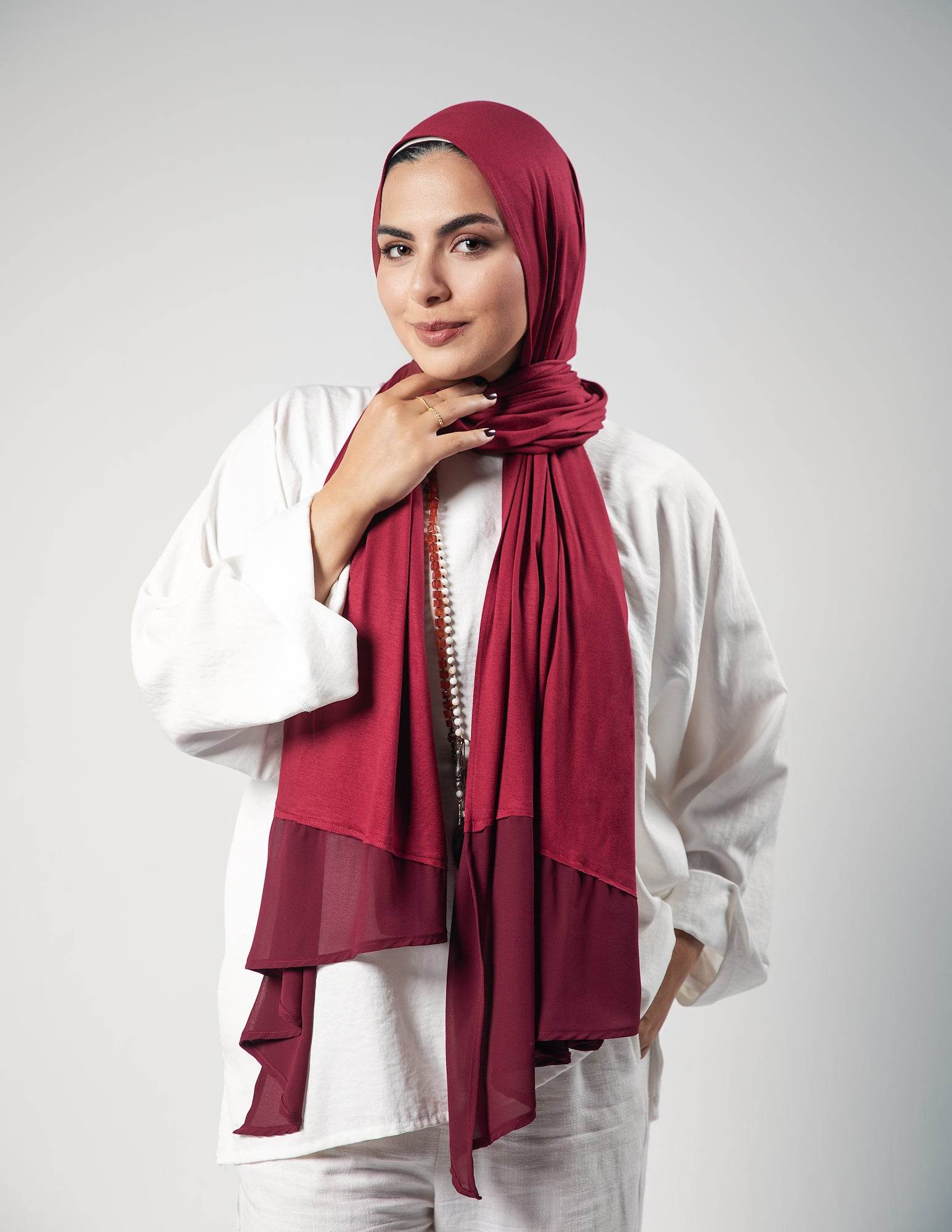 Charming Burgundy - By.D Scarves