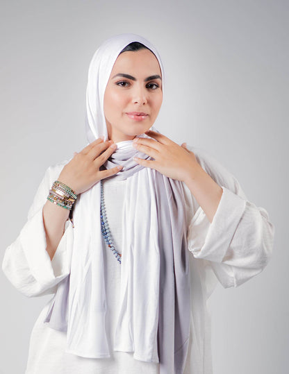 Light Grey / White - By.D Scarves