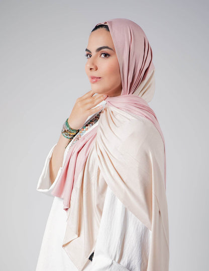Creme / Powder Rose - By.D Scarves