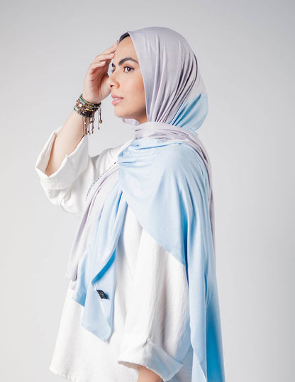 Light Grey / Baby Blue - By.D Scarves