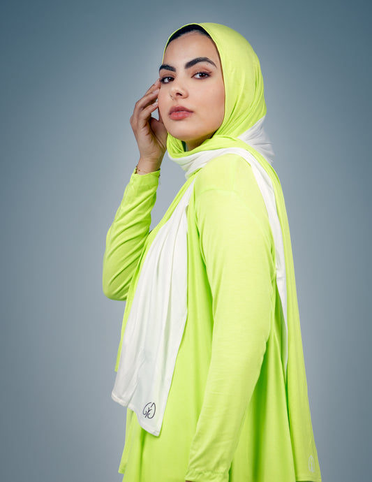 The Pearl White/Lime Green