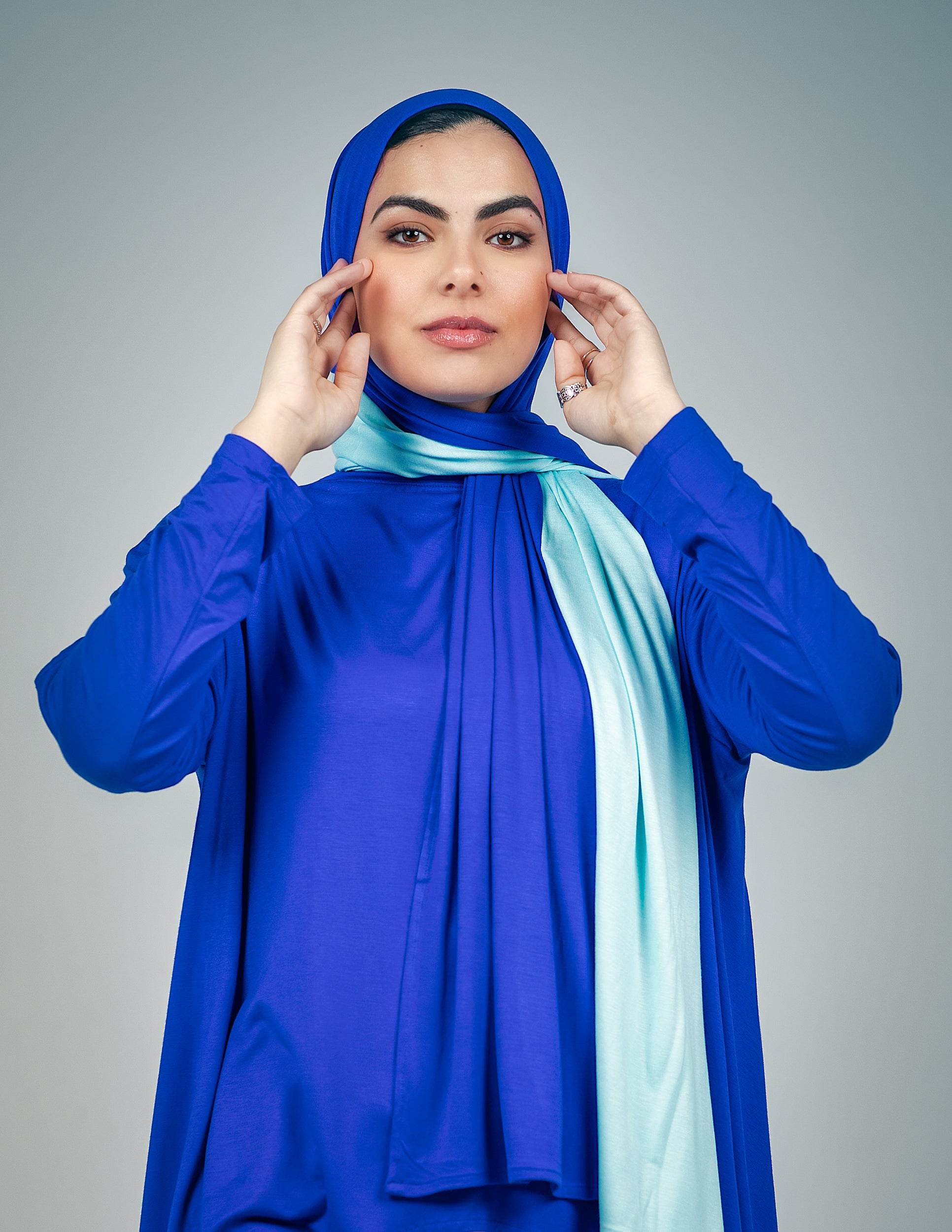 The Royal Blue/Rain Drop - By.D Scarves