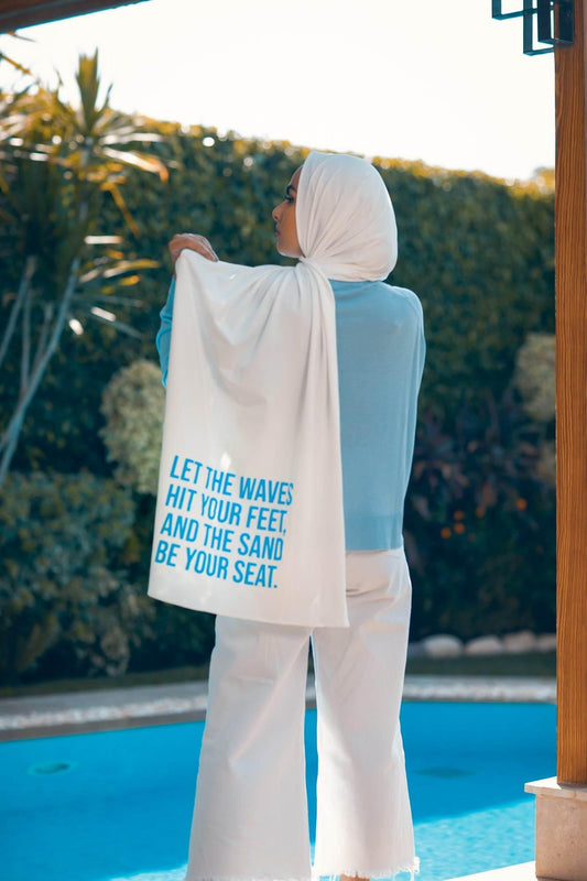 LET THE WAVES HIT YOUR FEET AND THE SAND BE YOUR SEAT - By.D Scarves