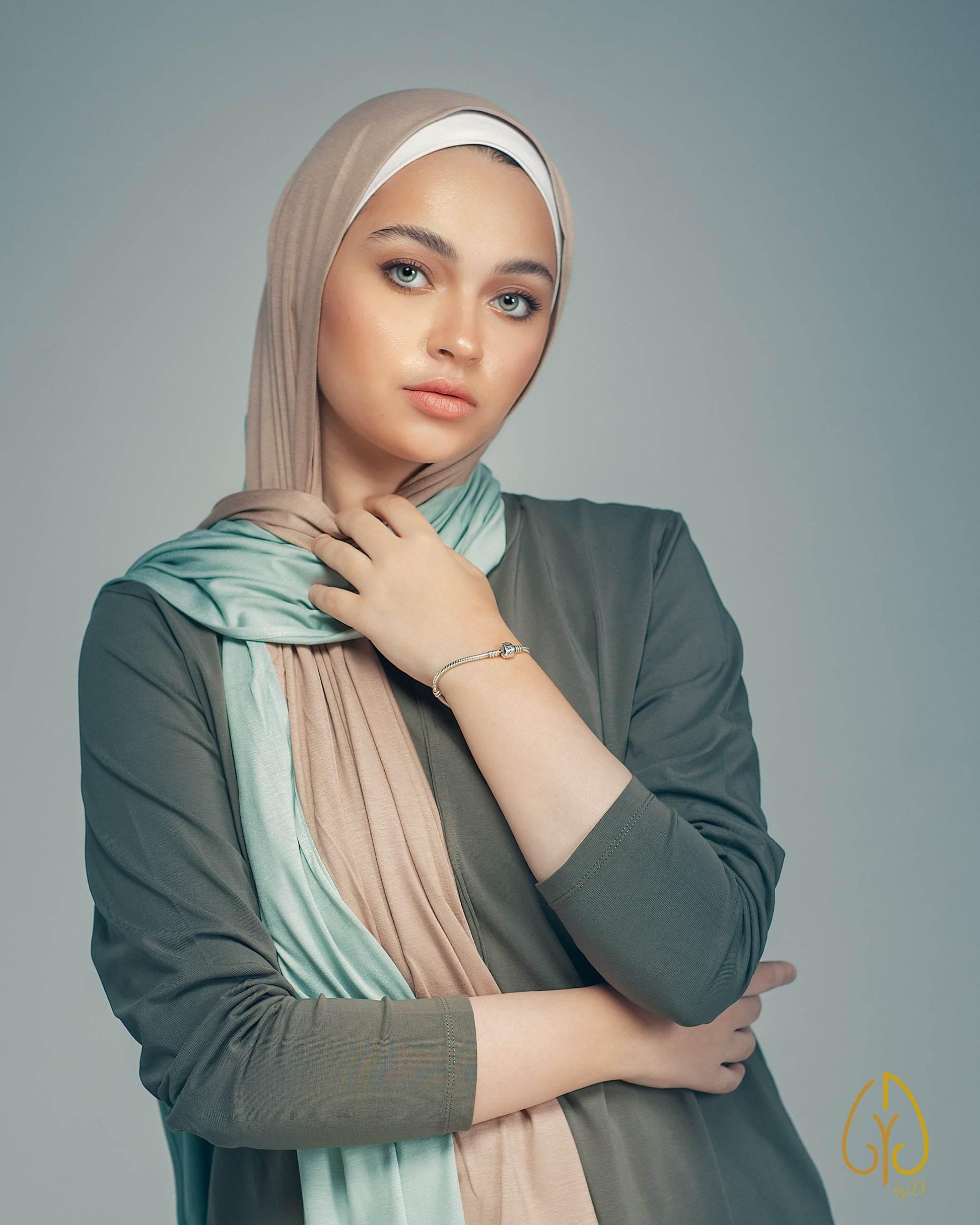 Nude / Mint - By.D Scarves