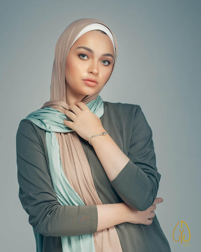 Nude / Mint - By.D Scarves