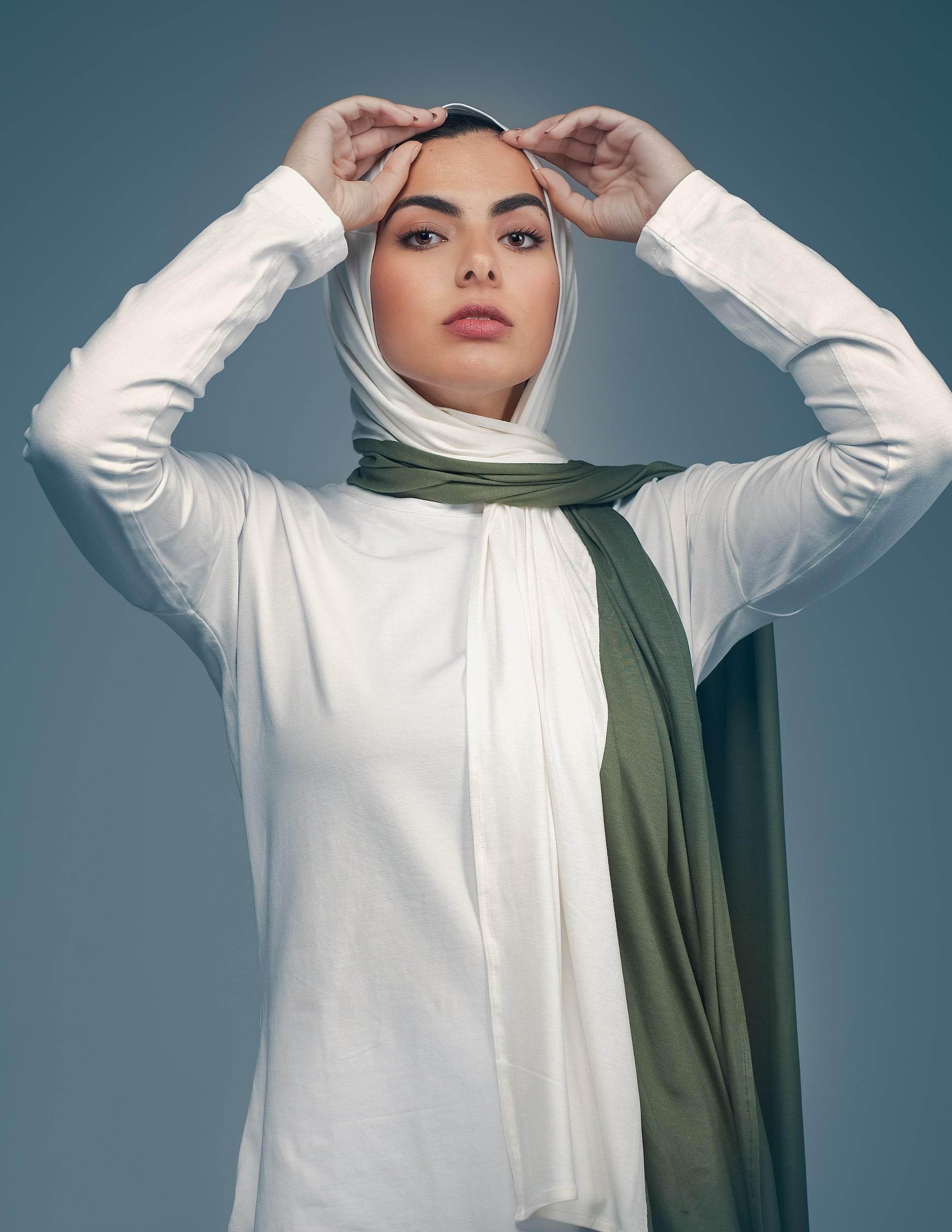 Olive / Pearl - By.D Scarves